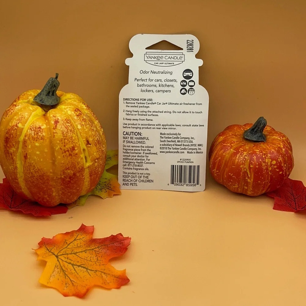 Yankee Candle Spiced Pumpkin Car Jar Air Freshener - Picture 3 of 5